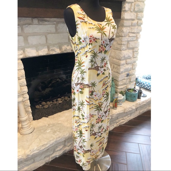 1990s Hawaiian Dress, Surfer Novelty Graphic Kitschy Print, SZ 10, Medium - Picture 4 of 8